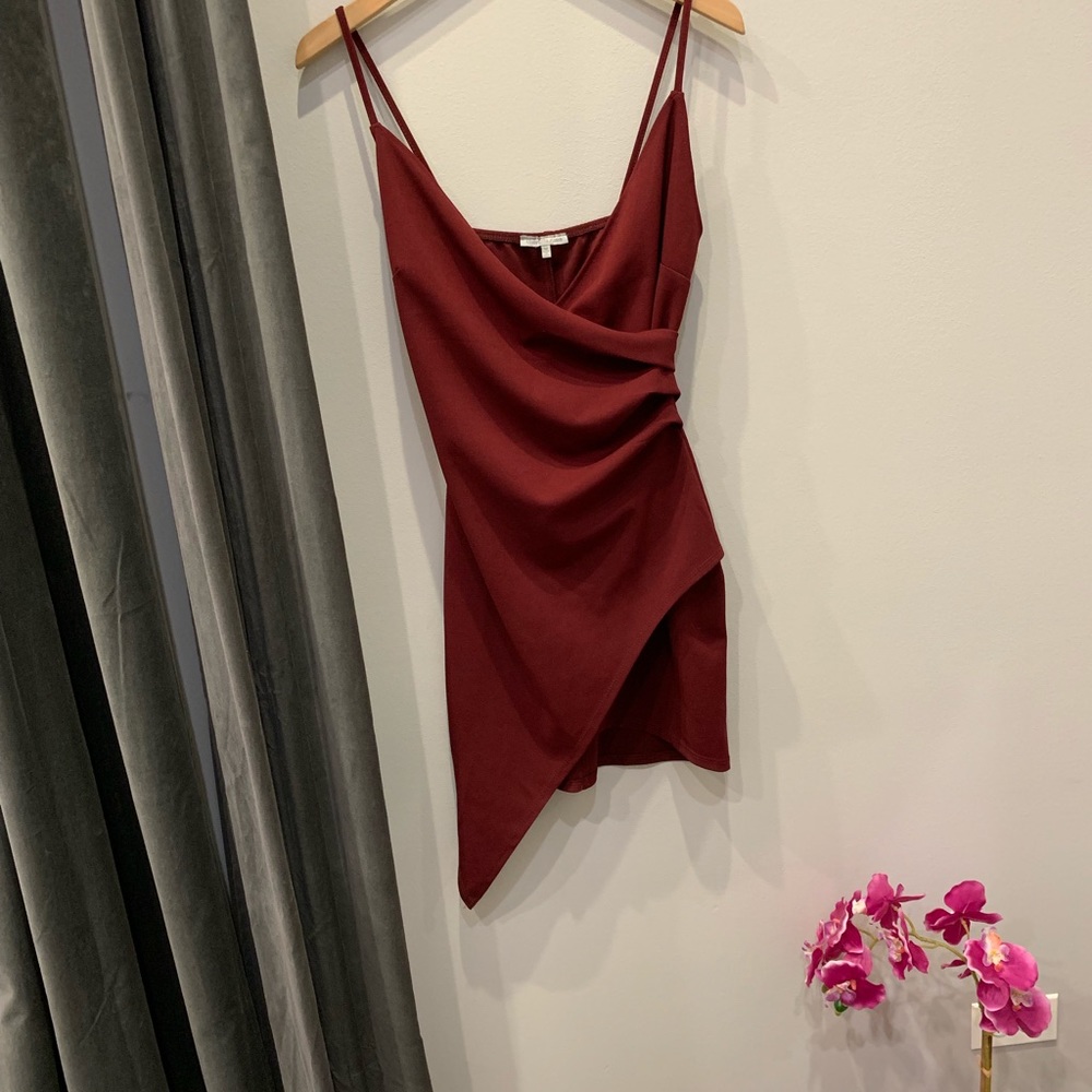 Maroon, Sexy, Form Fitting Dress